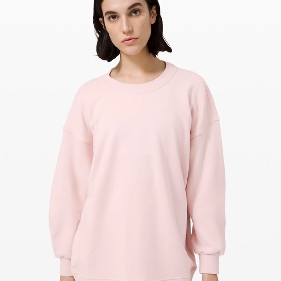 Pink Lululemon Perfectly Oversized Crewneck Sweatshirt - Picture 4 of 4